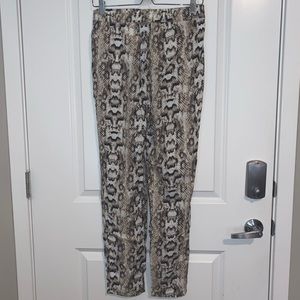 H&M divided snake skin print pants